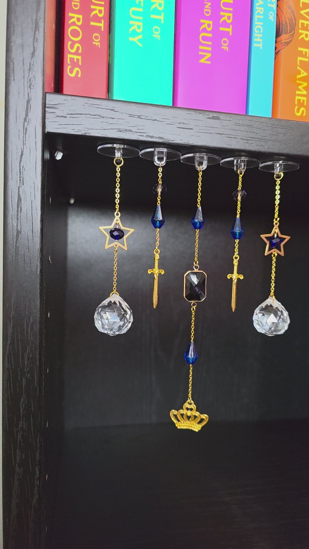 Crown & Sword Bookshelf Charms