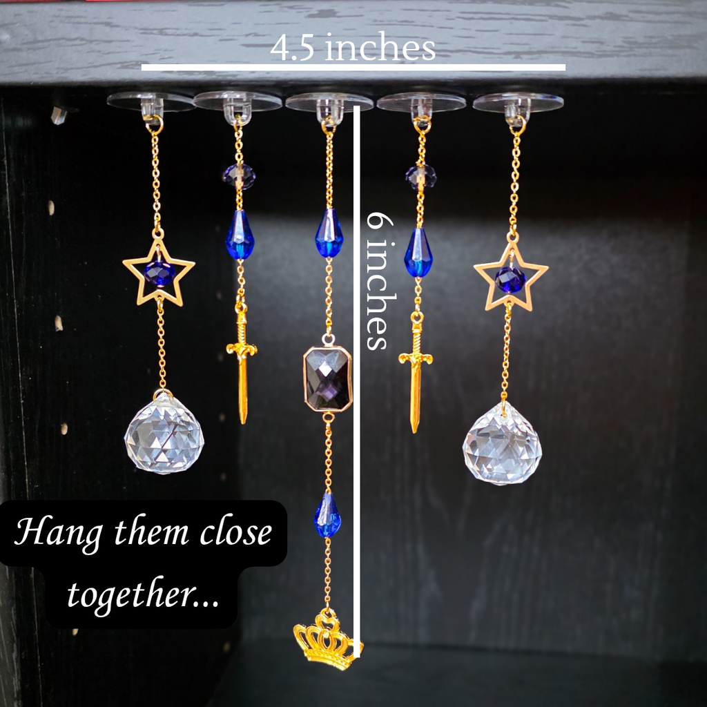 Crown & Sword Bookshelf Charms