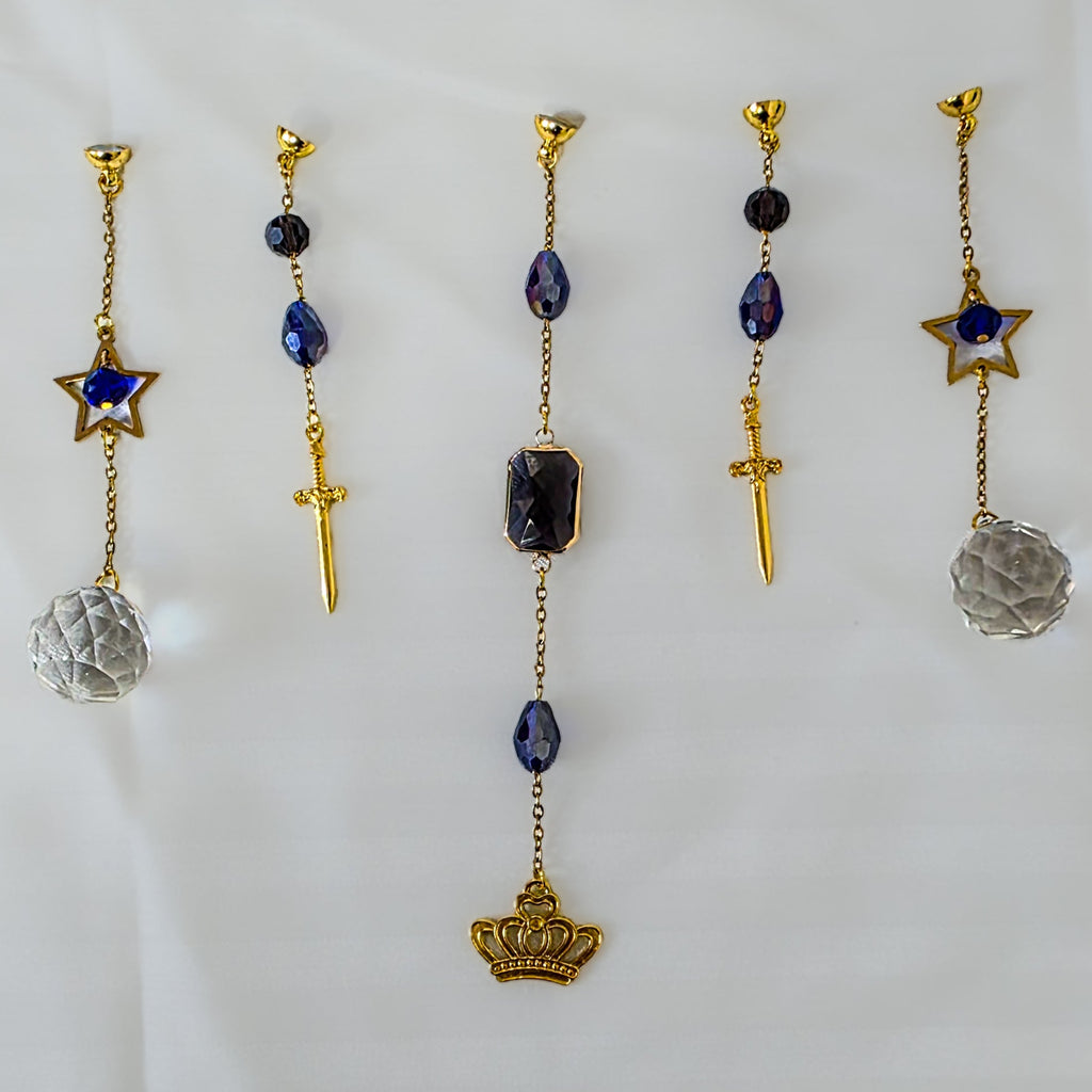 Crown & Sword Bookshelf Charms