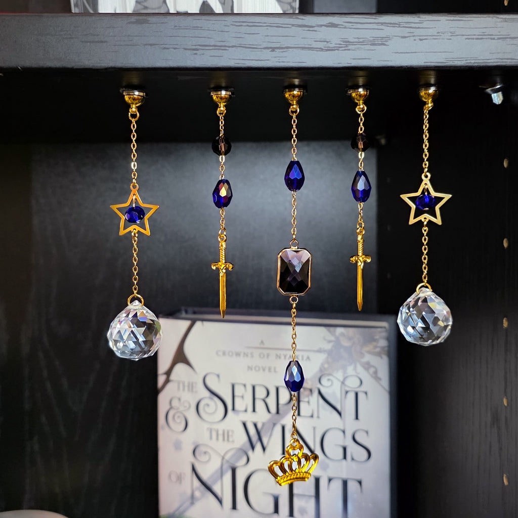 Crown & Sword Bookshelf Charms