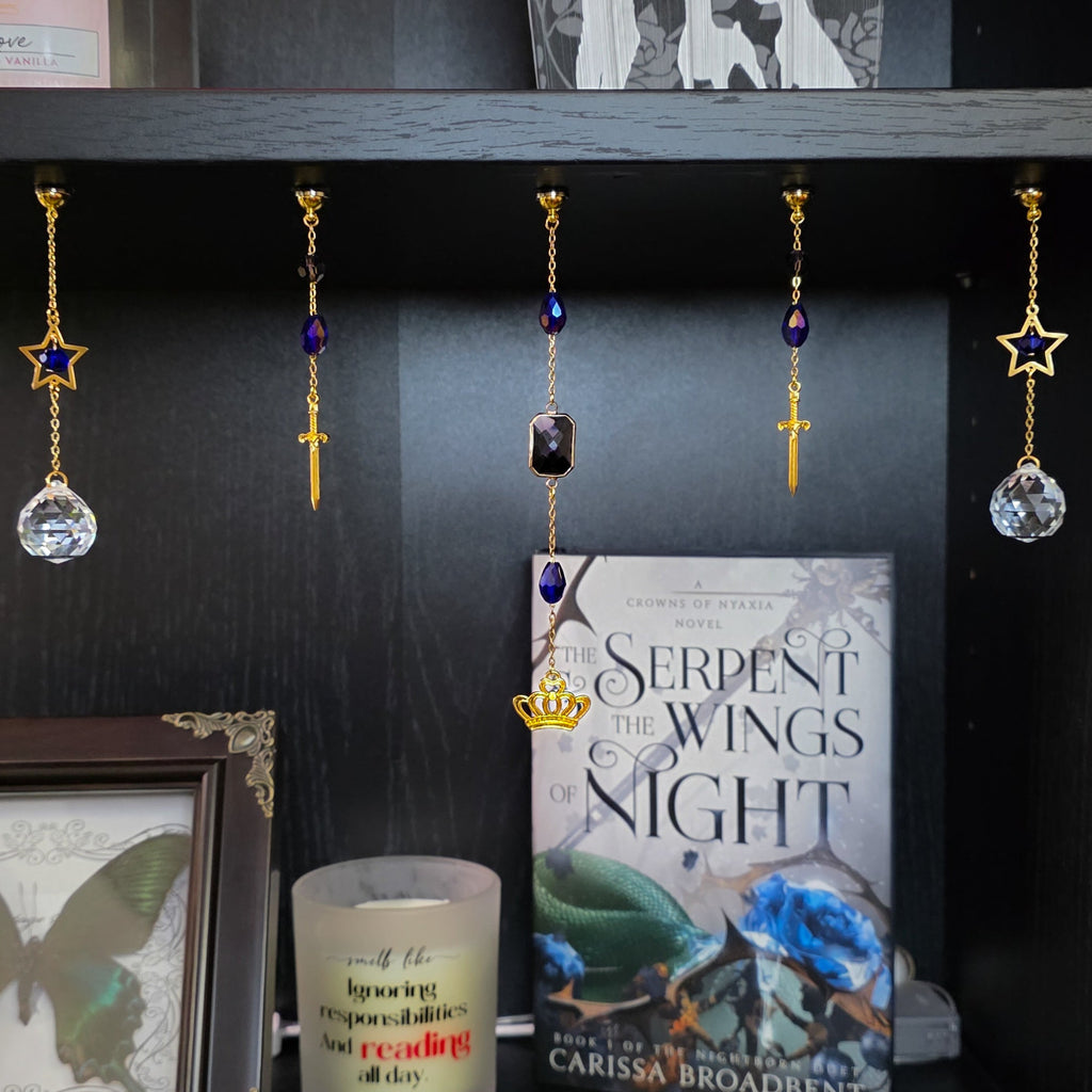 Crown & Sword Bookshelf Charms