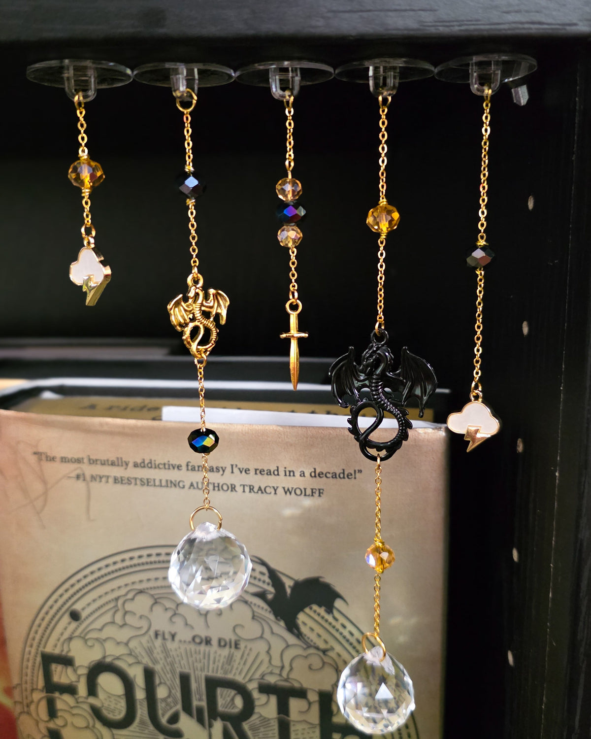 Dragons & Lightning Bookshelf Charms