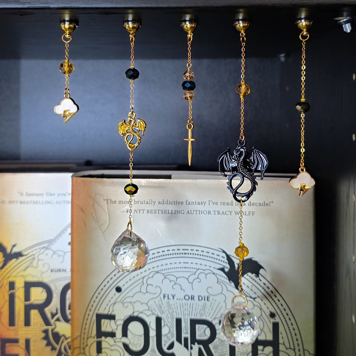 Dragons & Lightning Bookshelf Charms