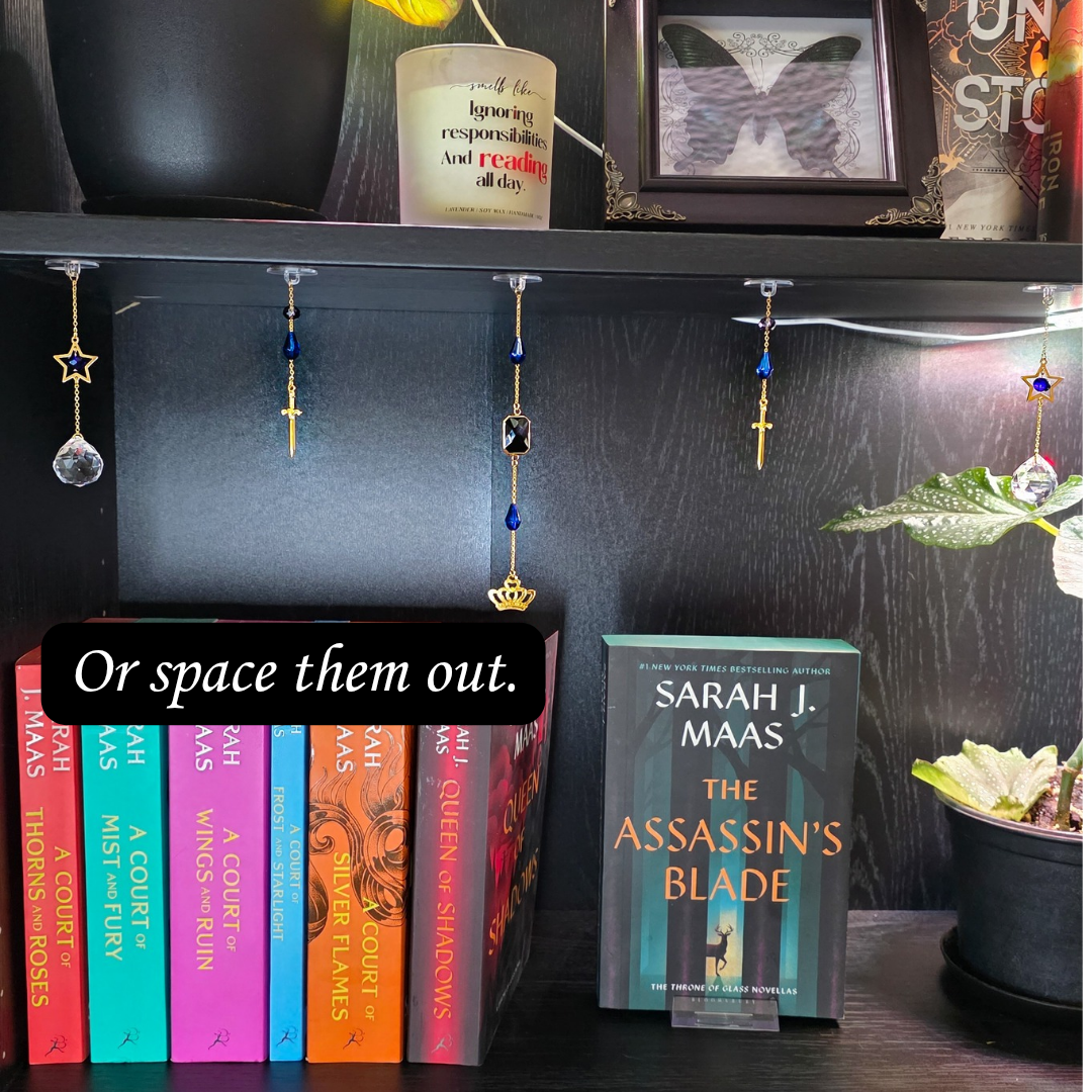 Crown & Sword Bookshelf Charms