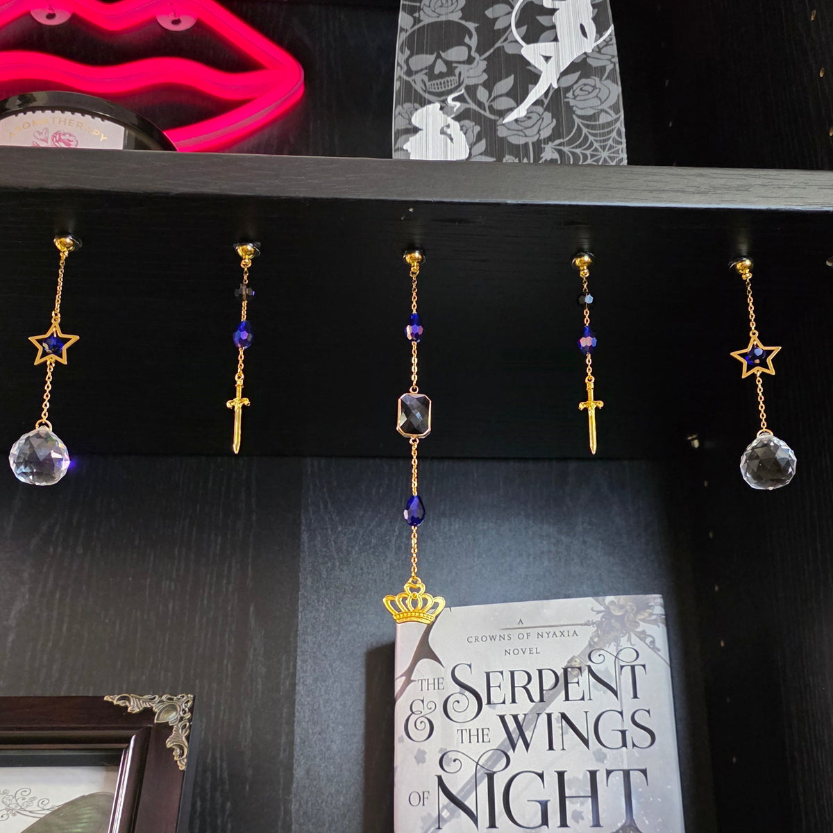 Crown & Sword Bookshelf Charms